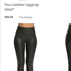 Spanx faux leather leggings